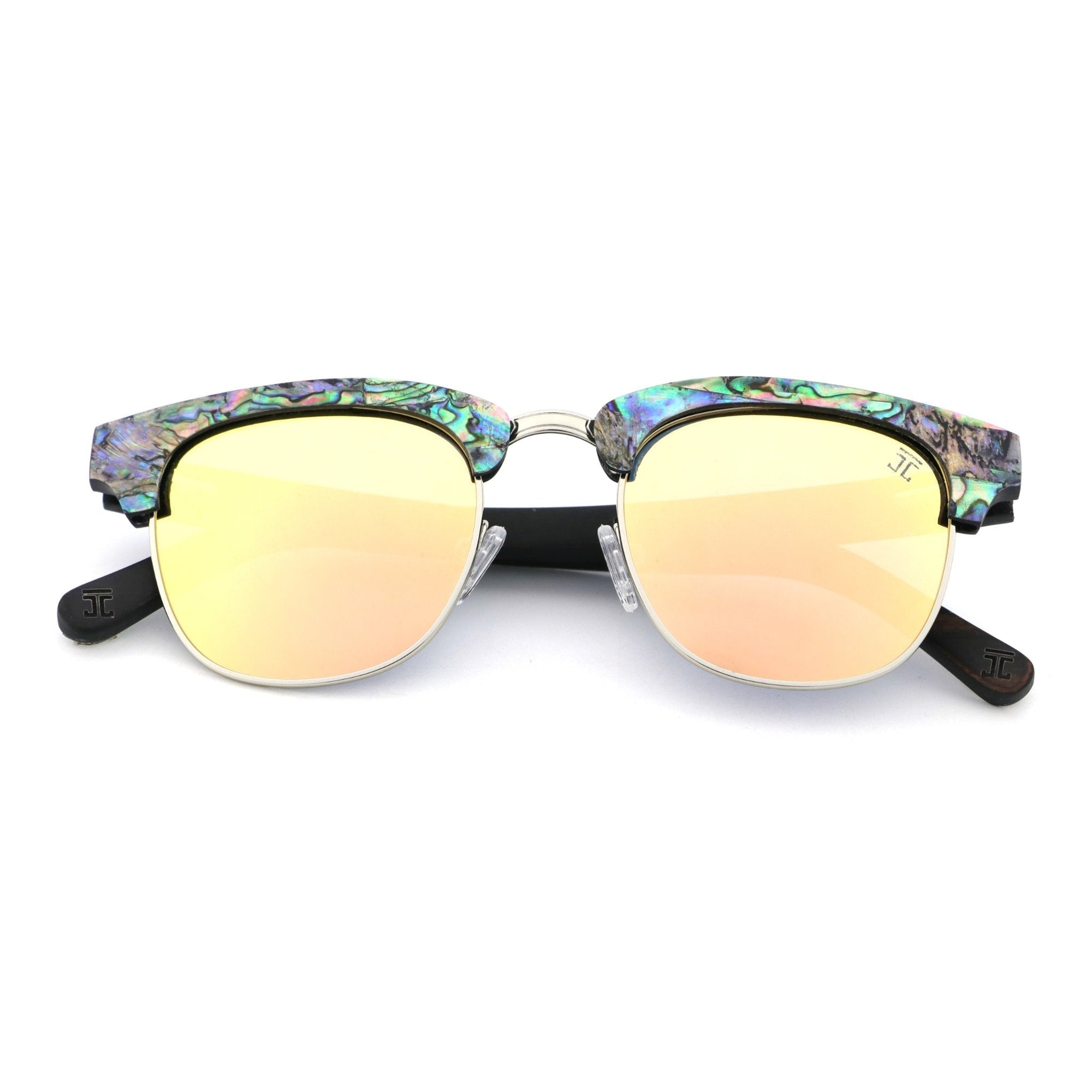 Wooden Sunglasses Malcolm 2 | Abalone by Groovy Groomsmen Gifts