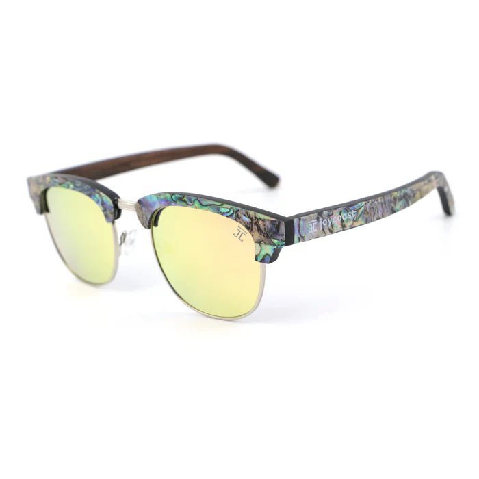 Wooden Sunglasses Malcolm 2 | Abalone by Groovy Groomsmen Gifts