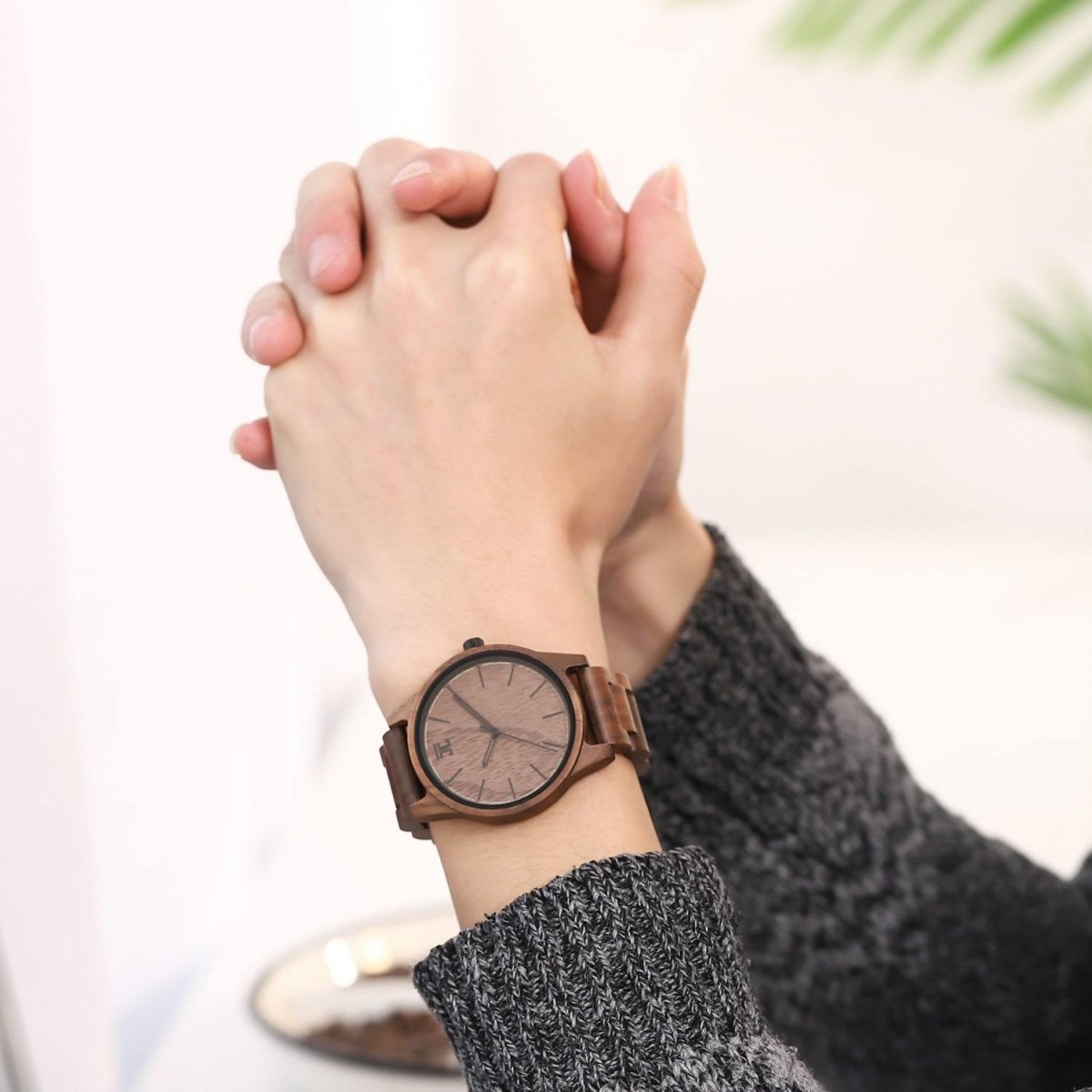 Wooden Watch American Walnut | Walnut Northstar Watch by Groovy Groomsmen Gifts