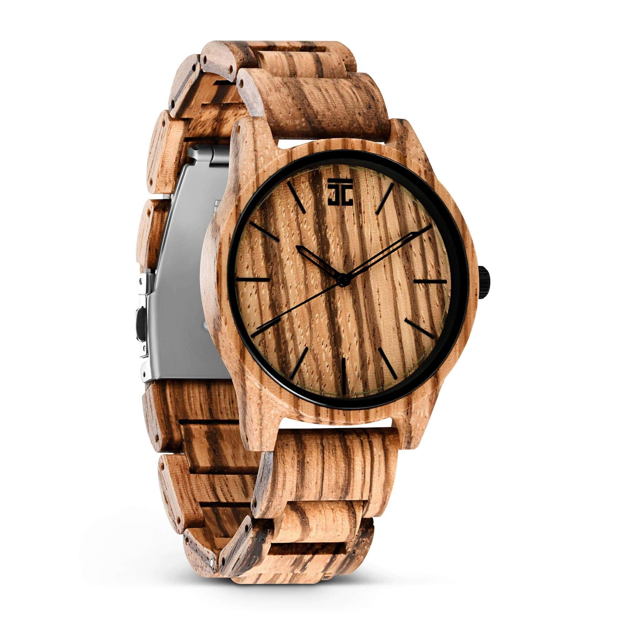 Wooden Watch Zebby | Zebrawood Watch by Groovy Groomsmen Gifts