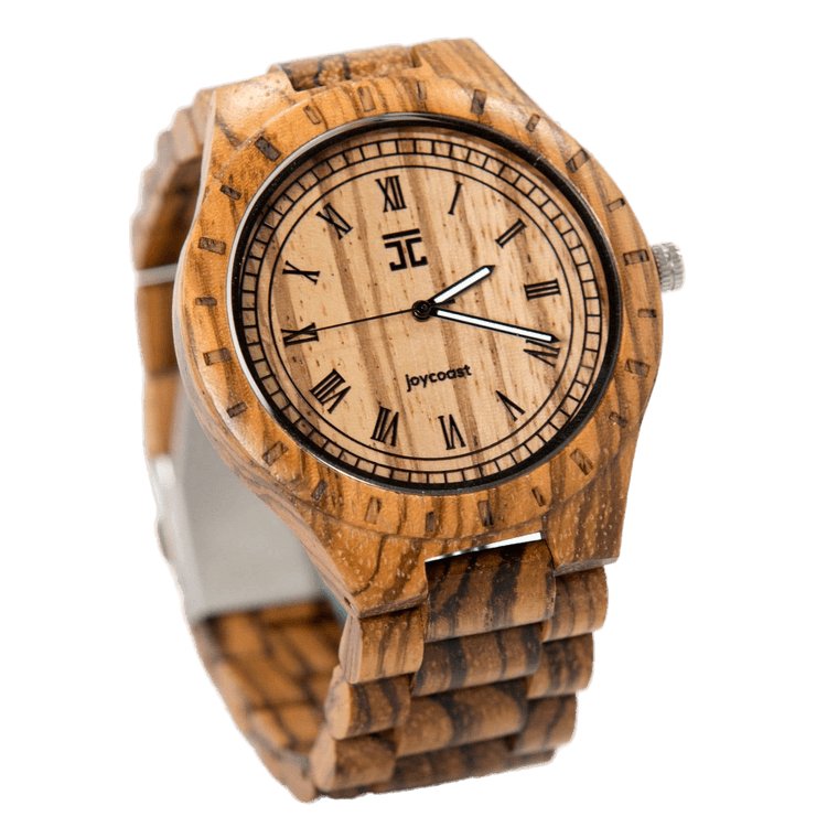 Wooden Watch Zebra Max | African Zebrano by Groovy Groomsmen Gifts