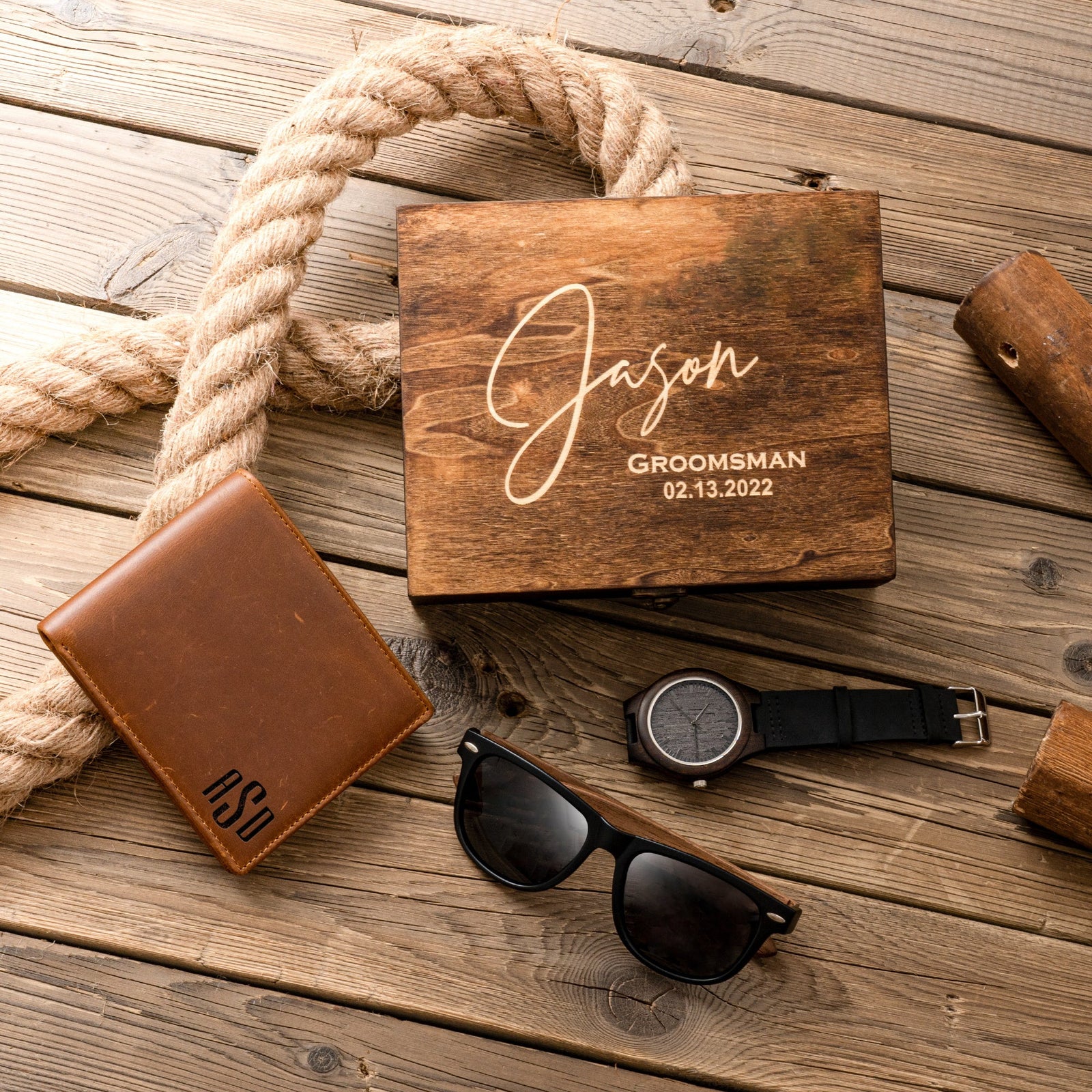Groomsmen Gifts, Groomsmen Gift Set, Personalized Wooden Sunglasses, L –  UrWeddingGifts