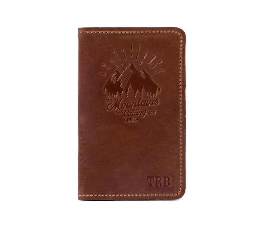 Genuine Leather Passport Cover Oxford Black