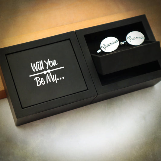 Groomsmen Proposal Cufflink Box Set