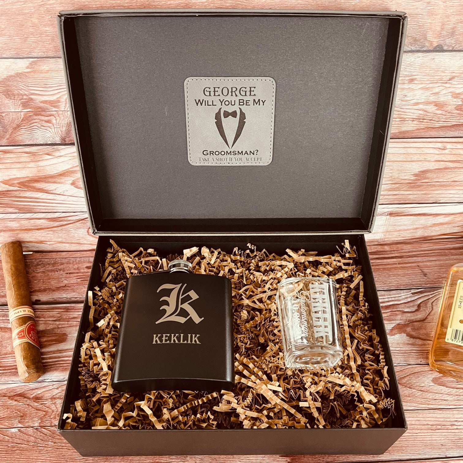Personalized Groomsmen Proposal Gifts Create Your Own Groomsmen Gifts With  an Engraved Gift Box, Flask, Knife, and More - Etsy