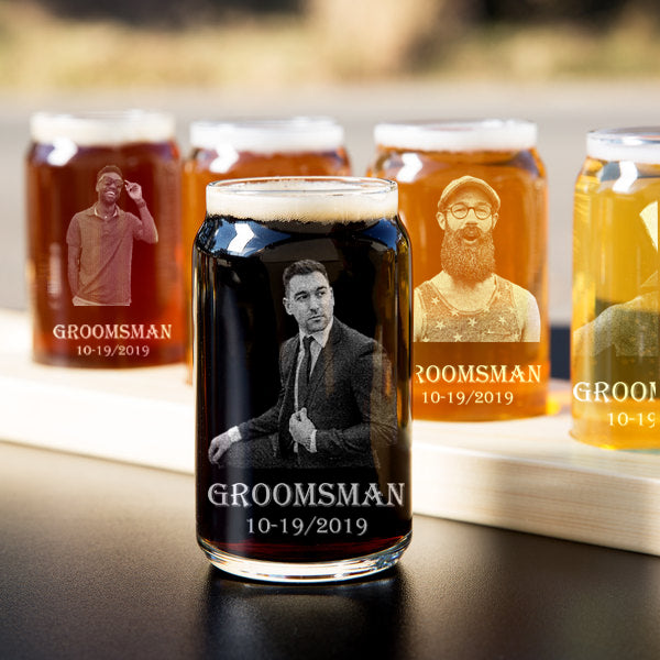 Funny Gift For Men  Laser Engraved Your Guy on a Beer Glass - Groovy Guy  Gifts