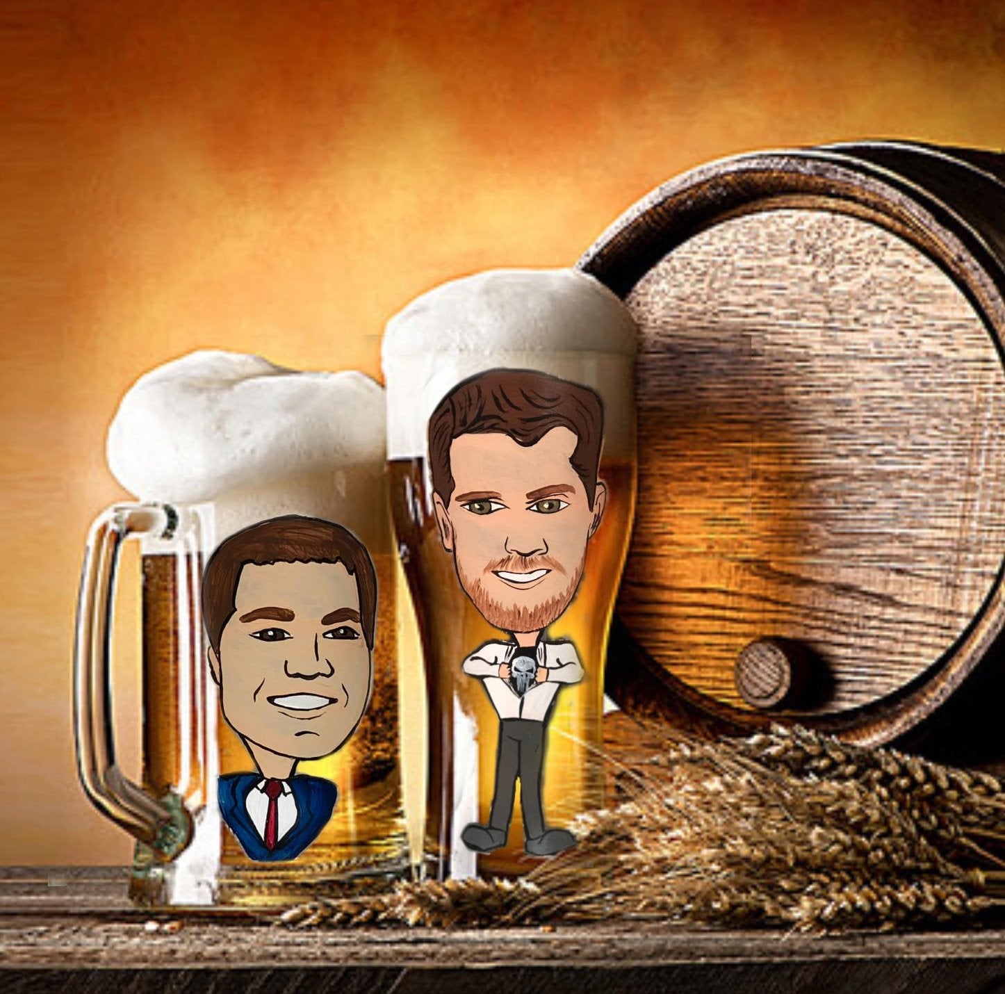 Personalized Beer Mug - Groovy Guy Gifts