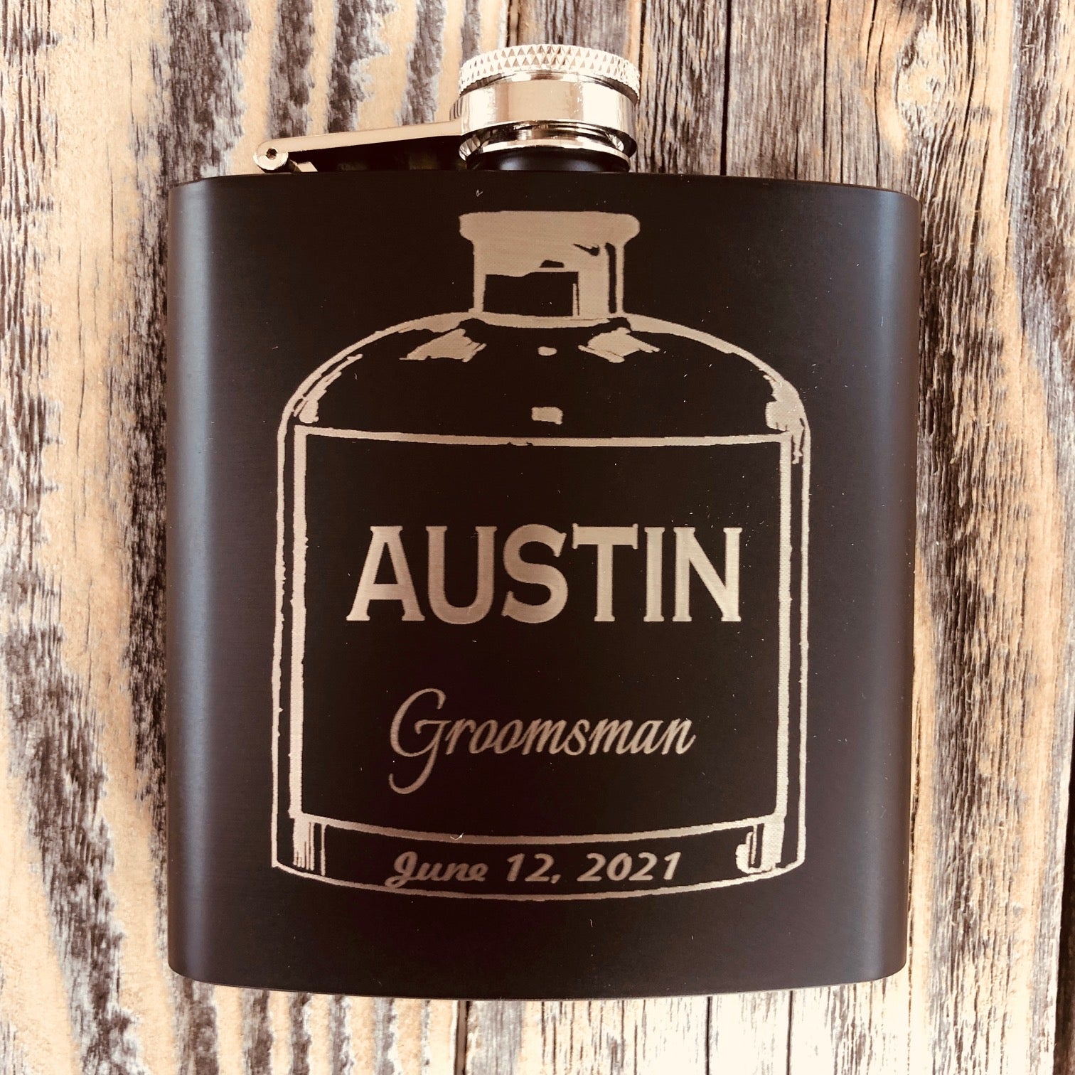 Cherry Wood Flask with Custom Engraving Option - The Wood Reserve