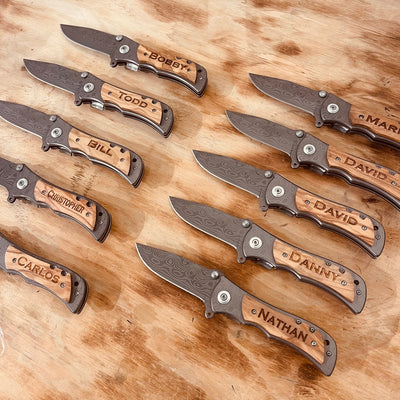 Personalized Knife Groomsmen Gift - Groovy Groomsmen Gifts