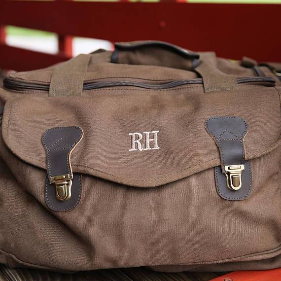 Personalized Duffle Bag for Men, Embroidered with Initials - Groovy Guy  Gifts
