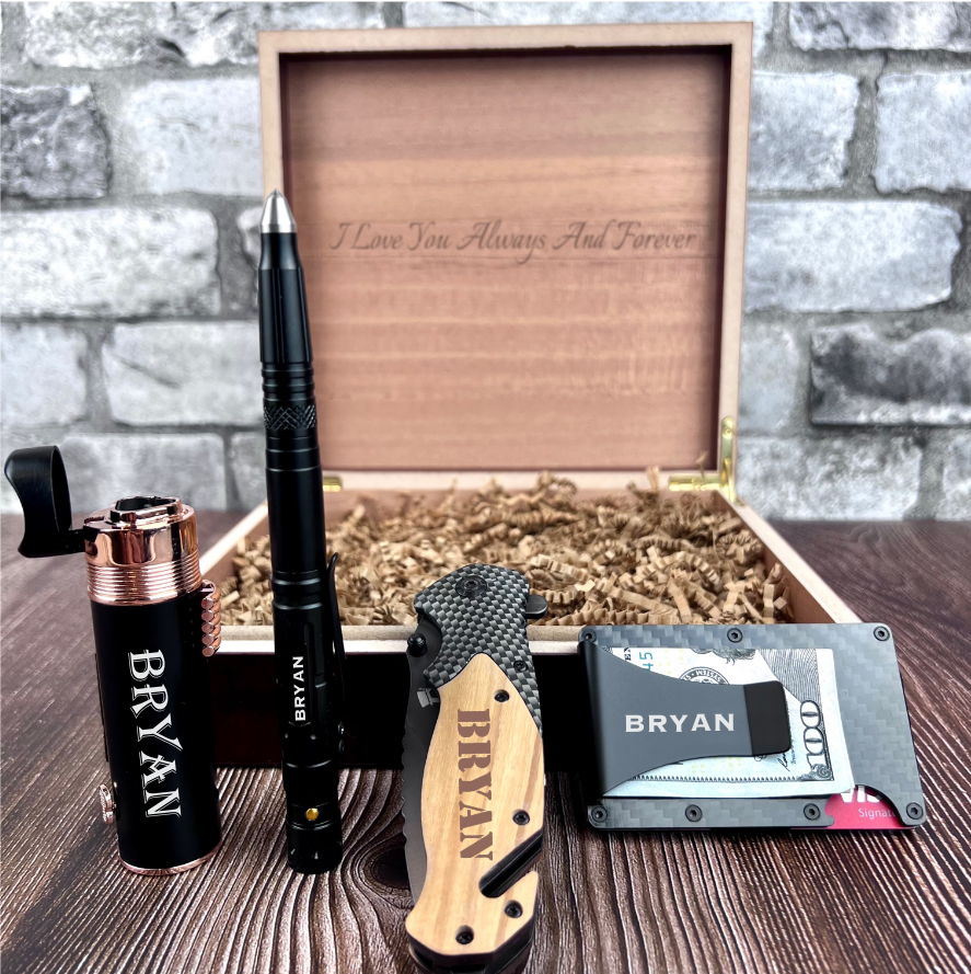 Grooms and Guys Custom Gift Set: Personalized Gifts and Accessories for Men  – LuLu Grace