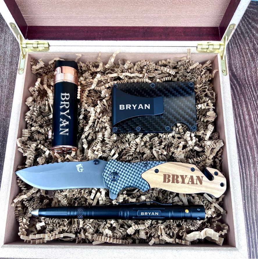 Custom Birthday Knife in Box - Groovy Guy Gifts