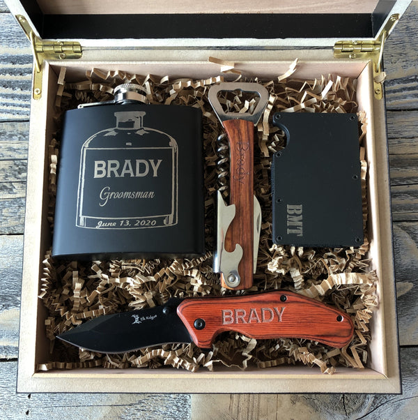 Classy Pocket Knife Gift Set  Free Personalization Today - Groovy Guy Gifts