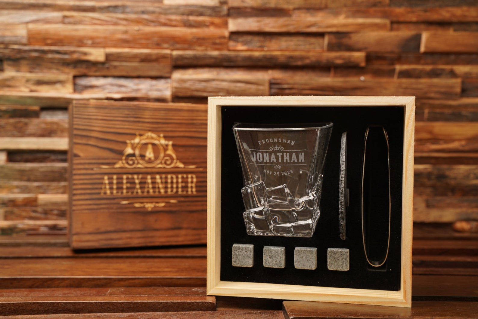 Whiskey Crate Gift Set - Groovy Groomsmen Gifts