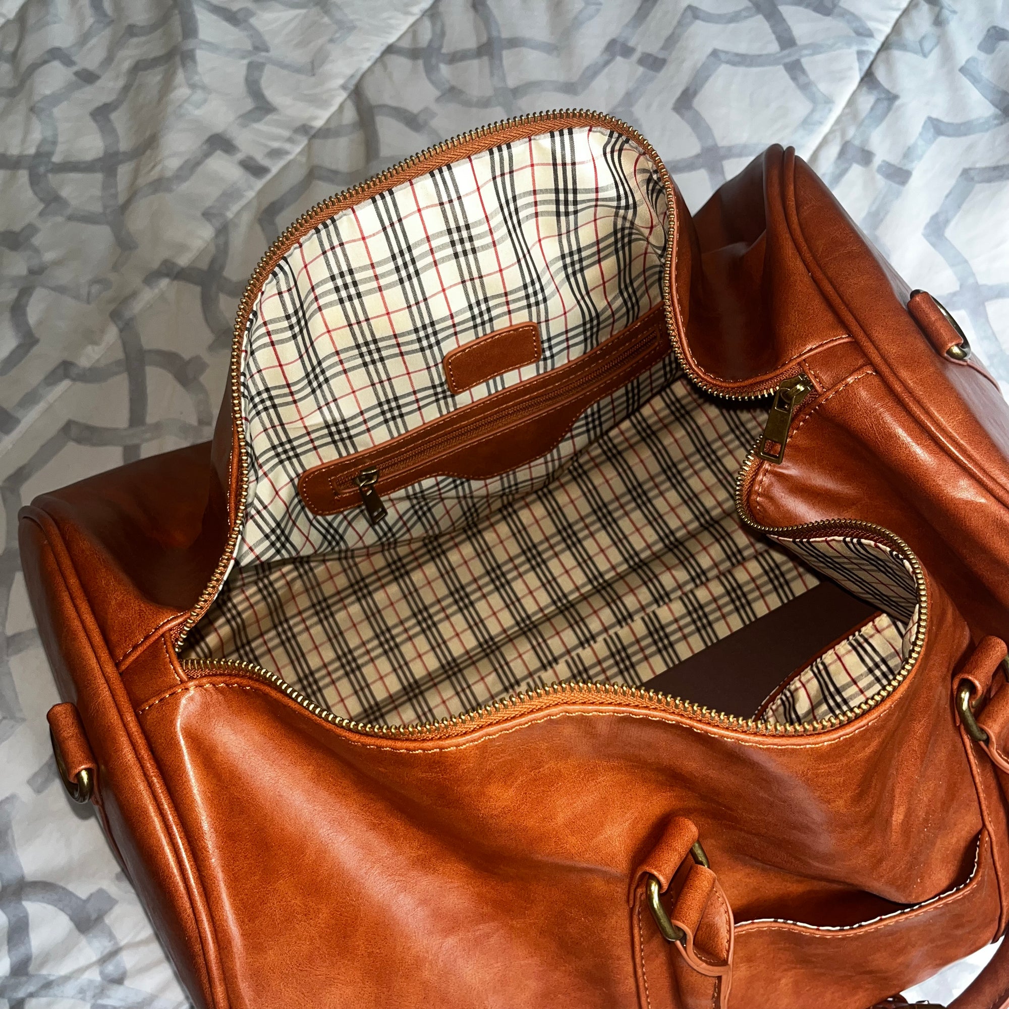 Groomsmen Duffle Personalized Vegan Leather Weekend Travel Bag for Men ...