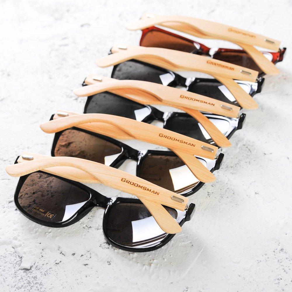 Rainbow Square Wood Sunglasses Prescription Glasses Groomsmen