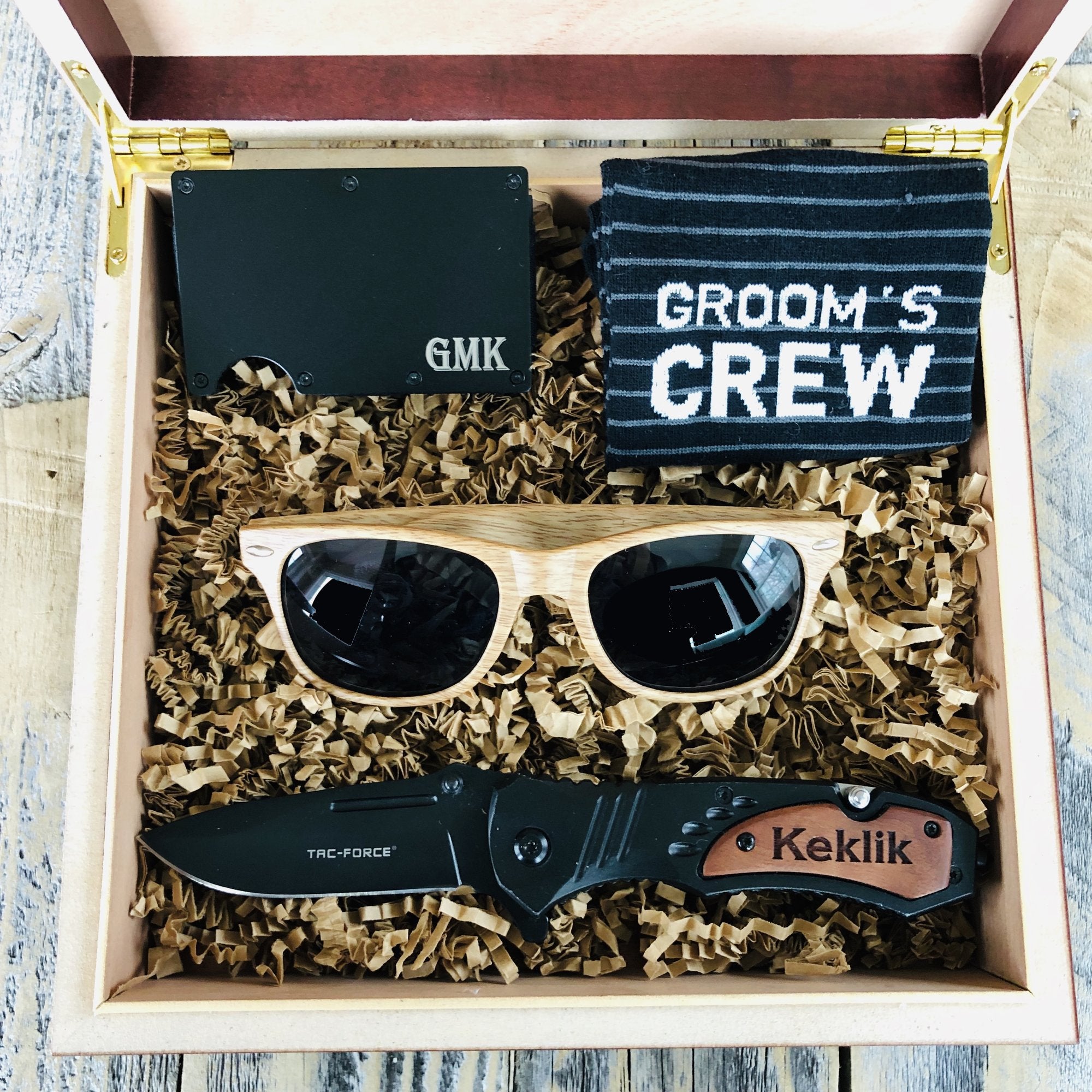 Mens Gift Box Gift Box with Wallet & Glasses by Groovy Guy Gifts